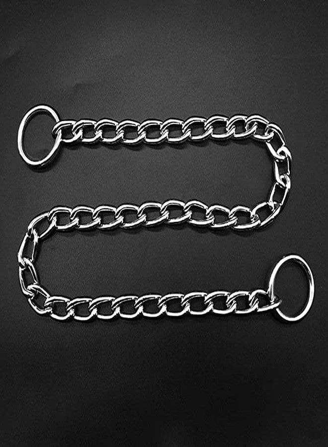 Pups&Pets Dogs Chrome Plated Diamond Cut Training Choke Chain Collars, Dog Neck Collar Belt for Large Heavy Dogs with 2 Metal End Circles for Dog Ring (24 Inch) - Image 4